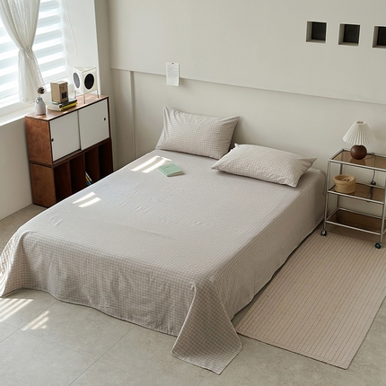 水洗的故事 2025新款色织水洗棉单床单 雾山