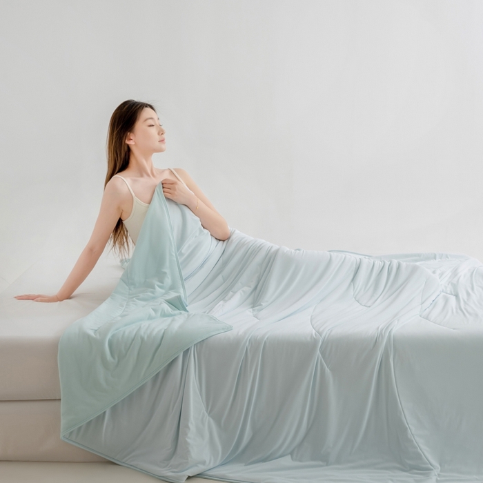 91家纺网 家纺一手货源 找家纺 兜米家居 2025新款亚朵同款夏季深睡被pro1夏凉被可机洗空调被透气被子 薄荷冰清