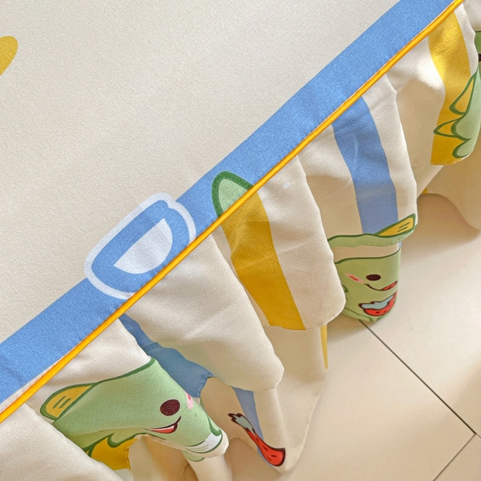 91家纺网 家纺一手货源 找家纺 艾橙 2025新款140克植物羊绒双边单床裙