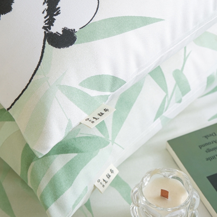 91家纺网 家纺一手货源 找家纺 慕绸家纺（原萌宝老粗布厂家） 2025直播爆款100%全棉加厚非遗老粗布 熊有成竹