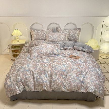 91家纺网 家纺一手货源 找家纺 （总）2025新款水洗冰丝美式数码印花四件套轻奢时尚北欧风床上用品学生宿舍三四件套
