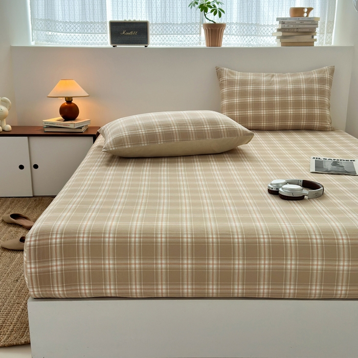 91家纺网 家纺一手货源 找家纺 2025新款水洗棉单床单 柔光格米