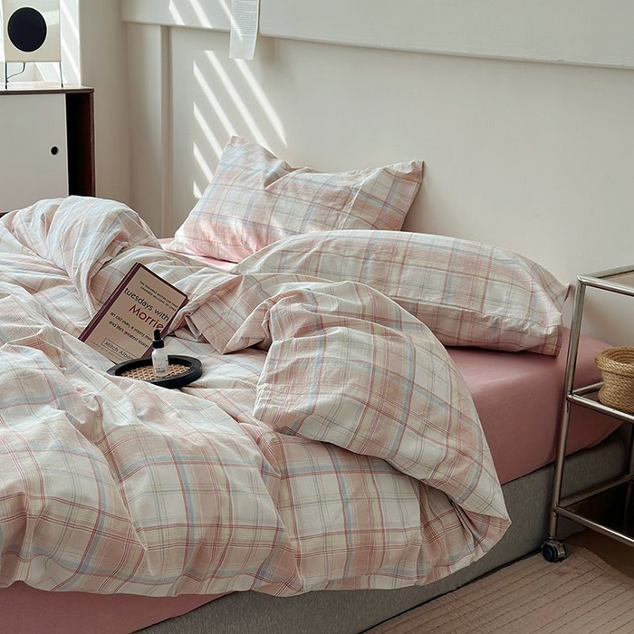 91家纺网 家纺一手货源 找家纺 水洗的故事 2025新款全棉色织水洗棉四件套 云汐