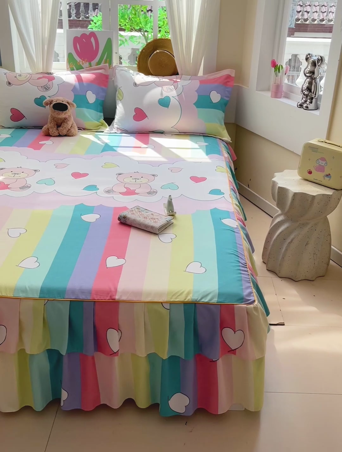 91家纺网 家纺一手货源 找家纺 艾橙 2025新款140克植物羊绒双边单床裙