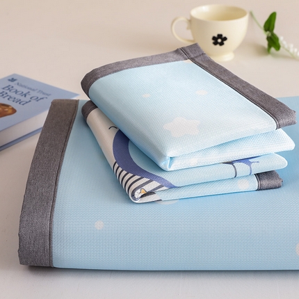 518家纺 2026新款亲肤舒适A类碳光冰丝抗菌凉席【提供买家秀】席子【提供买家秀】-床笠款 星月物语