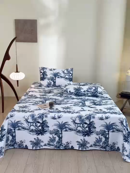 91家纺网 家纺一手货源 找家纺 慕绸家纺（原萌宝老粗布厂家） 2025直播爆款100%全棉加厚非遗老粗布 雾屿