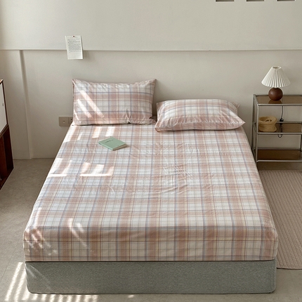 91家纺网 家纺一手货源 找家纺 水洗的故事 2025新款色织水洗棉单床笠 樱织