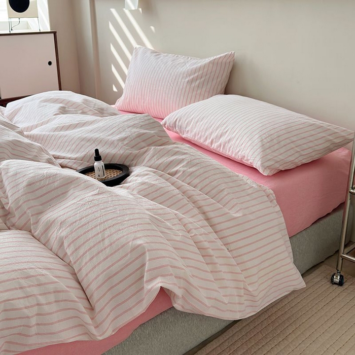 91家纺网 家纺一手货源 找家纺 （总）水洗的故事 2025新款全棉色织水洗棉四件套