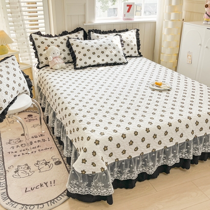 91家纺网 家纺一手货源 找家纺 （总）雅眠居 2025新款直播针织棉双层纱夏被床盖四件套空调夏凉被单件三件套