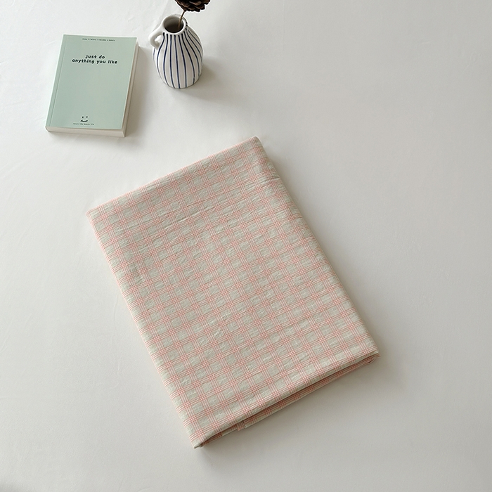 91家纺网 家纺一手货源 找家纺 水洗的故事 2025新款色织水洗棉单床笠 樱织