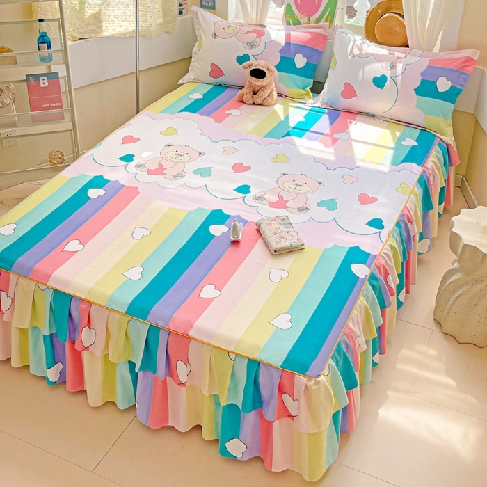 91家纺网 家纺一手货源 找家纺 艾橙 2025新款140克植物羊绒双边单床裙