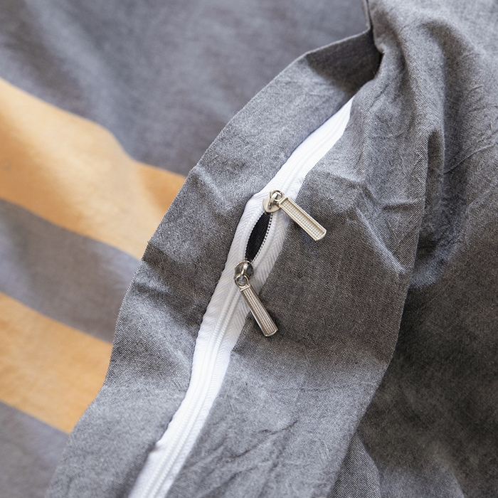 91家纺网 家纺一手货源 找家纺 木易家居 2025新款全棉色织水洗棉四件套 爱情黄