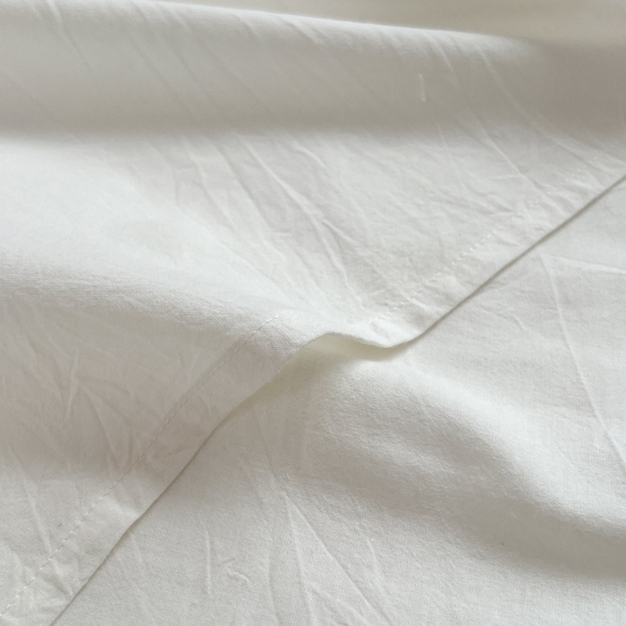 91家纺网 家纺一手货源 找家纺 2025新款水洗棉单床单 纯白