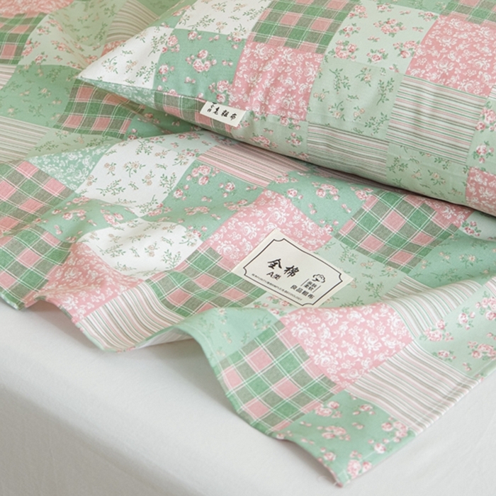 91家纺网 家纺一手货源 找家纺 慕绸家纺（原萌宝老粗布厂家） 2025直播爆款100%全棉加厚非遗老粗布 百家福