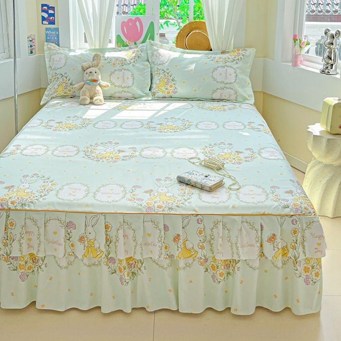 91家纺网 家纺一手货源 找家纺 艾橙 2025新款140克植物羊绒双边单床裙