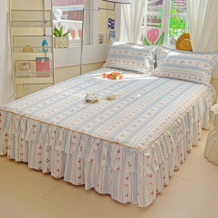 91家纺网 家纺一手货源 找家纺 艾橙 2025新款140克植物羊绒双边单床裙