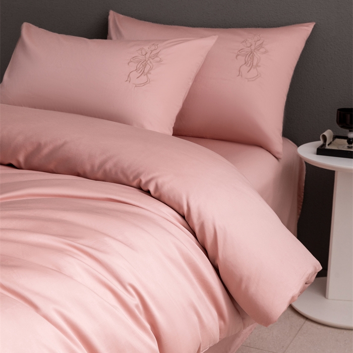 91家纺网 家纺一手货源 找家纺 2025新款50S100支全棉四件套单品系列-四件套 桃夭