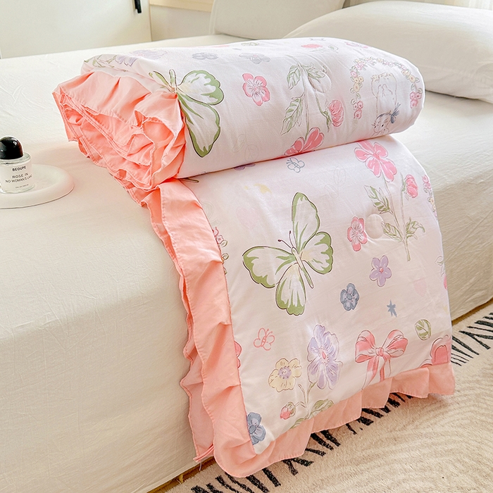 91家纺网 家纺一手货源 找家纺 （总）佳一家纺 2025新款亲肤水洗棉夏被