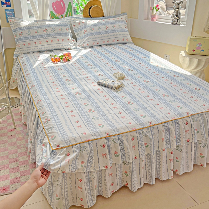 91家纺网 家纺一手货源 找家纺 艾橙 2025新款140克植物羊绒双边单床裙