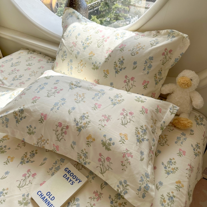 91家纺网 家纺一手货源 找家纺 百寐 2025新款13372全棉信封印花枕套单人 芳华