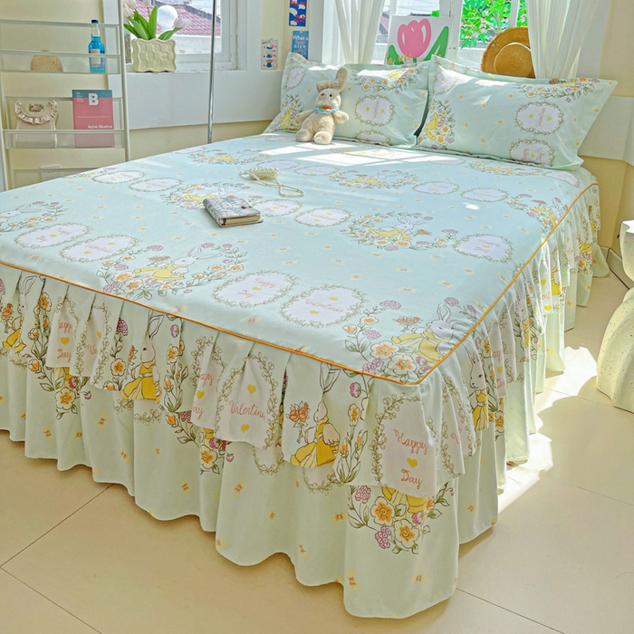 91家纺网 家纺一手货源 找家纺 艾橙 2025新款140克植物羊绒双边单床裙