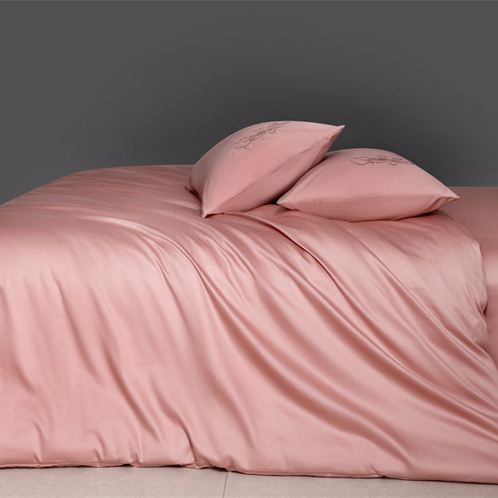 91家纺网 家纺一手货源 找家纺 2025新款50S100支全棉四件套单品系列-四件套 桃夭