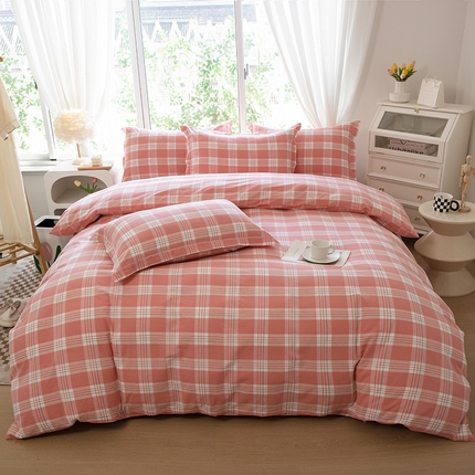 91家纺网 家纺一手货源 找家纺 （总）木易家居 2025新款全棉色织水洗棉四件套