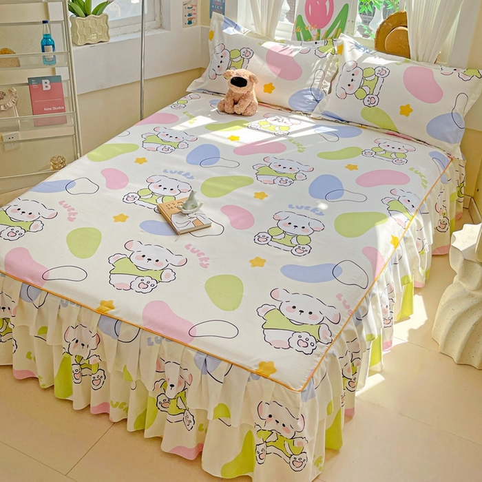 91家纺网 家纺一手货源 找家纺 艾橙 2025新款140克植物羊绒双边单床裙