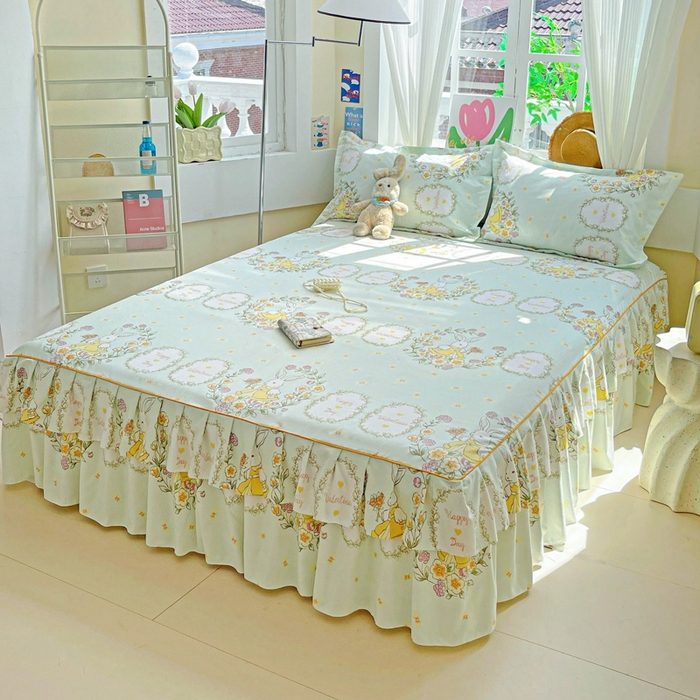 91家纺网 家纺一手货源 找家纺 艾橙 2025新款140克植物羊绒双边单床裙