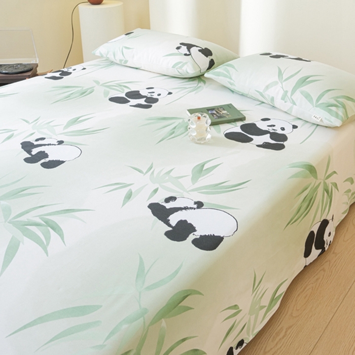 91家纺网 家纺一手货源 找家纺 慕绸家纺（原萌宝老粗布厂家） 2025直播爆款100%全棉加厚非遗老粗布 熊有成竹