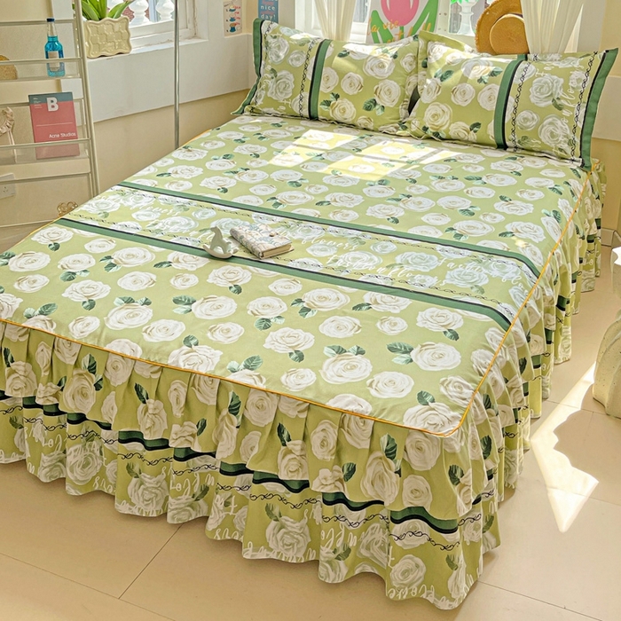 91家纺网 家纺一手货源 找家纺 艾橙 2025新款140克植物羊绒双边单床裙