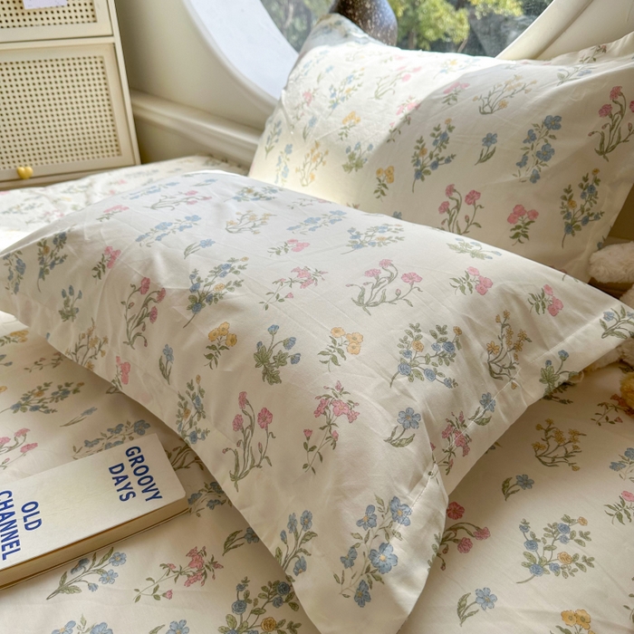 91家纺网 家纺一手货源 找家纺 百寐 2025新款13372全棉信封印花枕套单人 芳华