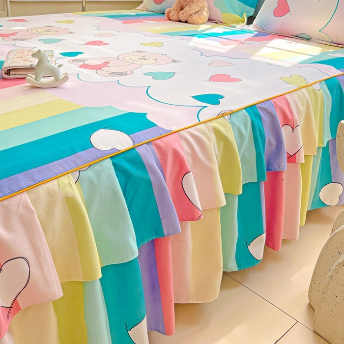 91家纺网 家纺一手货源 找家纺 艾橙 2025新款140克植物羊绒双边单床裙