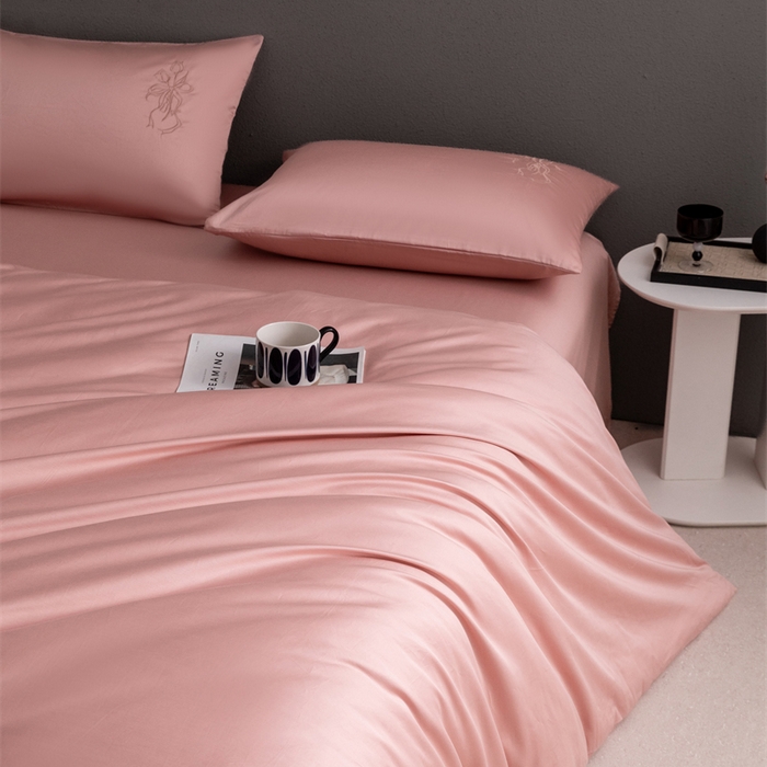 91家纺网 家纺一手货源 找家纺 2025新款50S100支全棉四件套单品系列-四件套 桃夭