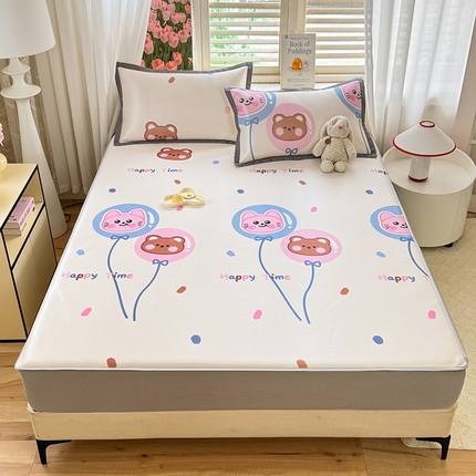 518家纺 2025新款亲肤舒适A类碳光冰丝抗菌凉席【提供买家秀】席子【提供买家秀】-平铺款 童话镇