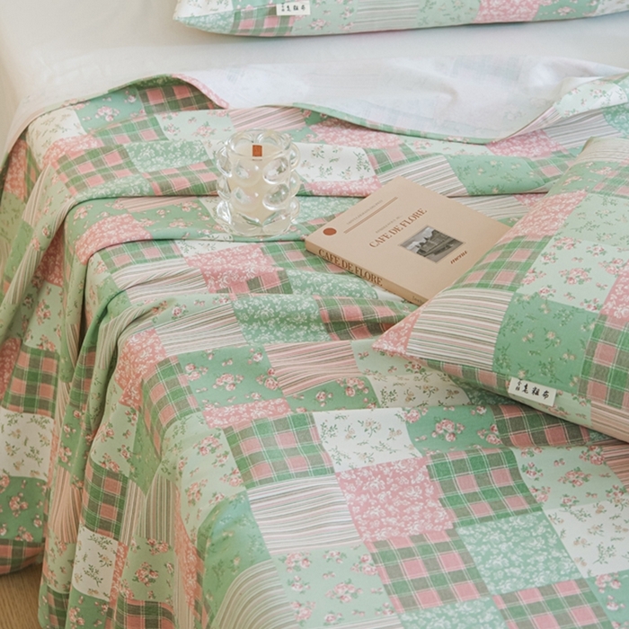 91家纺网 家纺一手货源 找家纺 慕绸家纺（原萌宝老粗布厂家） 2025直播爆款100%全棉加厚非遗老粗布 百家福