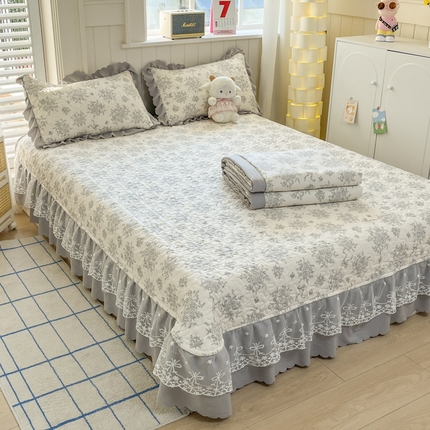 91家纺网 家纺一手货源 找家纺 （总）雅眠居 2025新款直播针织棉双层纱夏被床盖四件套空调夏凉被单件三件套