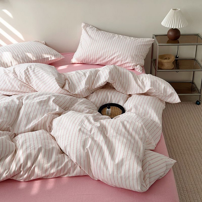 91家纺网 家纺一手货源 找家纺 （总）水洗的故事 2025新款全棉色织水洗棉四件套