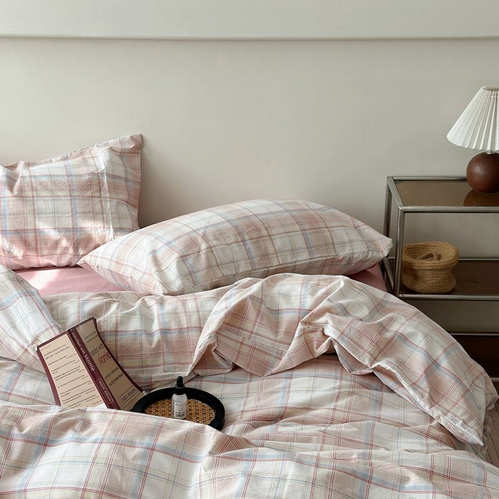 91家纺网 家纺一手货源 找家纺 水洗的故事 2025新款全棉色织水洗棉四件套 云汐