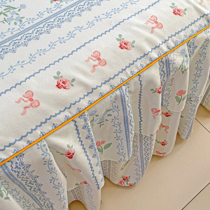 91家纺网 家纺一手货源 找家纺 艾橙 2025新款140克植物羊绒双边单床裙