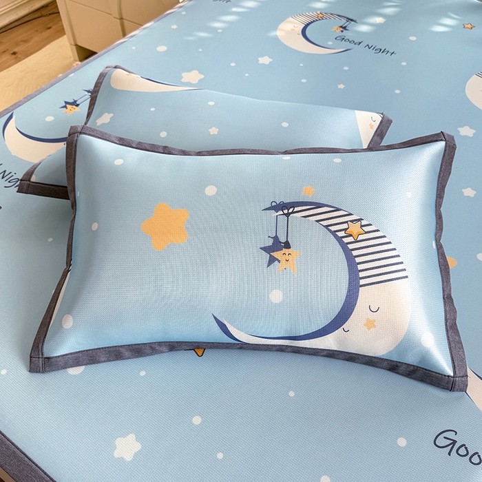 91家纺网 家纺一手货源 找家纺 518家纺 2026新款亲肤舒适A类碳光冰丝抗菌凉席【提供买家秀】席子【提供买家秀】-床笠款 星月物语