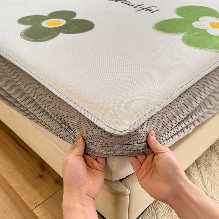 91家纺网 家纺一手货源 找家纺 518家纺 2025新款亲肤舒适A类碳光冰丝抗菌凉席【提供买家秀】席子【提供买家秀】-平铺款 春意