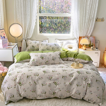 91家纺网 家纺一手货源 找家纺 （总）曼璐家纺 2025新款芦荟棉床单款四件套