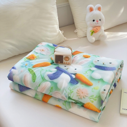 91家纺网 家纺一手货源 找家纺 （总）2025新款凉感丝有氨数码印花夏被被子被芯