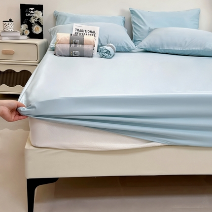 91家纺网 家纺一手货源 找家纺 （总）兜米家居 2025新款床笠A类水洗真丝床笠三件套