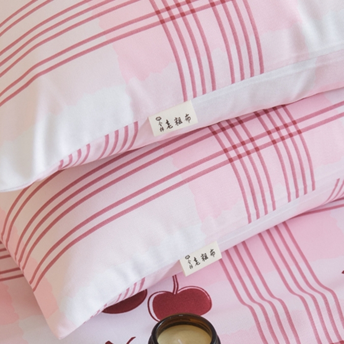 91家纺网 家纺一手货源 找家纺 慕绸家纺（原萌宝老粗布厂家） 2025直播爆款100%全棉加厚非遗老粗布 安格红