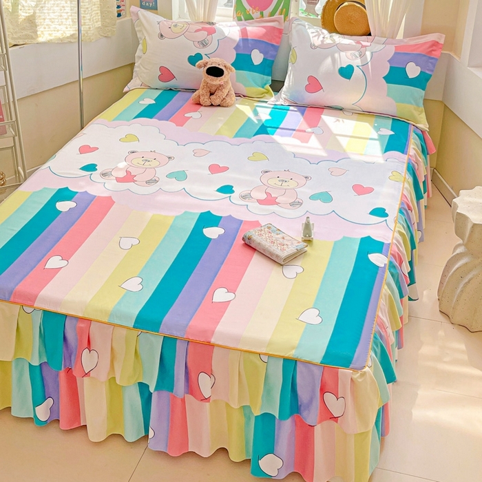 91家纺网 家纺一手货源 找家纺 艾橙 2025新款140克植物羊绒双边单床裙