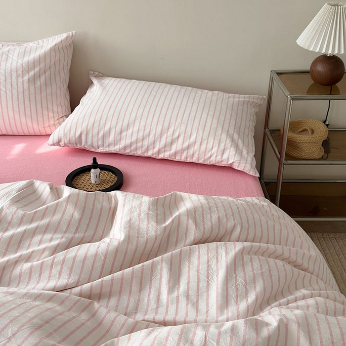 91家纺网 家纺一手货源 找家纺 （总）水洗的故事 2025新款全棉色织水洗棉四件套