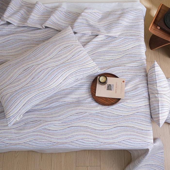 91家纺网 家纺一手货源 找家纺 慕绸家纺（原萌宝老粗布厂家） 2025直播爆款100%全棉加厚非遗老粗布 律动