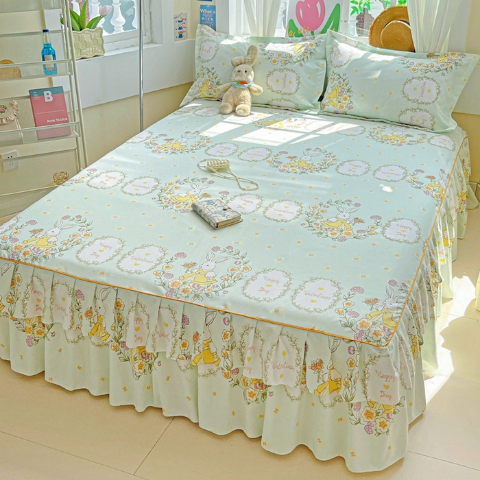 91家纺网 家纺一手货源 找家纺 艾橙 2025新款140克植物羊绒双边单床裙